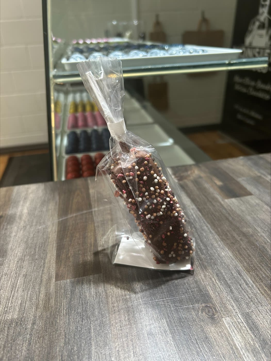 B&acirc;ton &agrave; la guimauve enrob&eacute; de chocolat