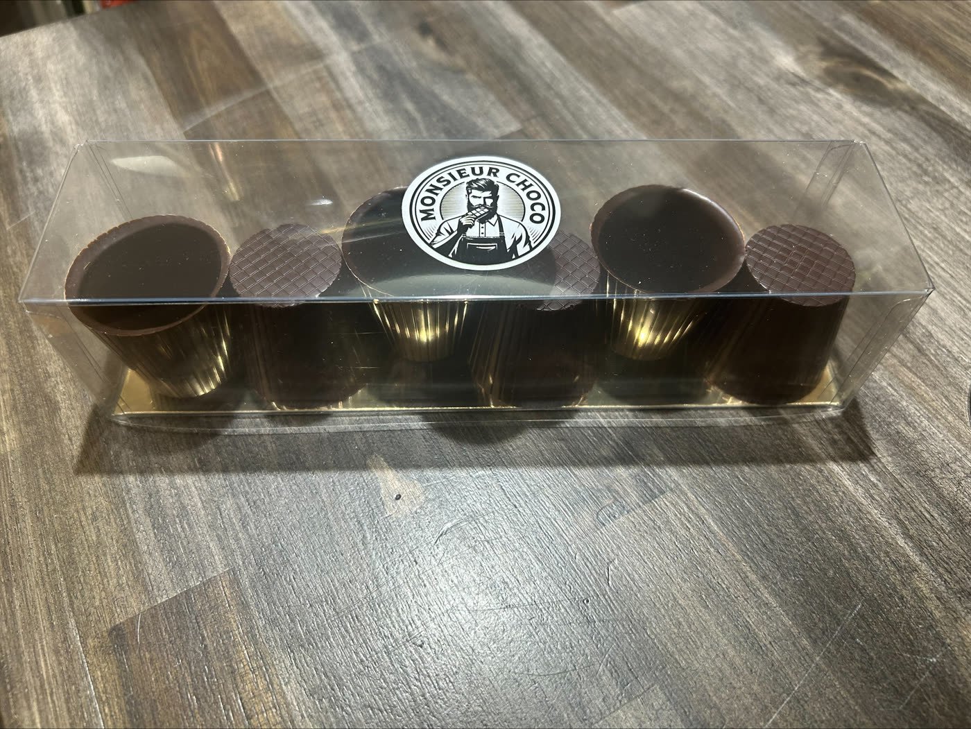 Coupes &agrave; porto en chocolat, coffret cadeau