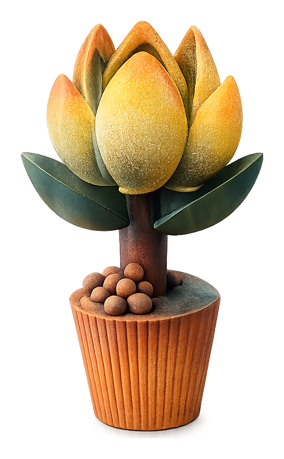 Tulipe en chocolat sculpt&eacute;e